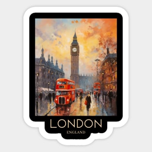 An Impressionist Painting of London - England Sticker